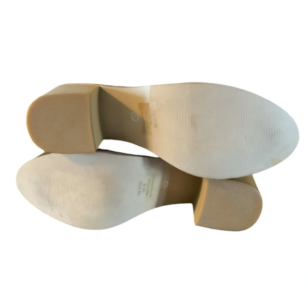 Faux Suede Boots Zip up fur lined  knee high - brown size 5 1/2 - Picture 5 of 6